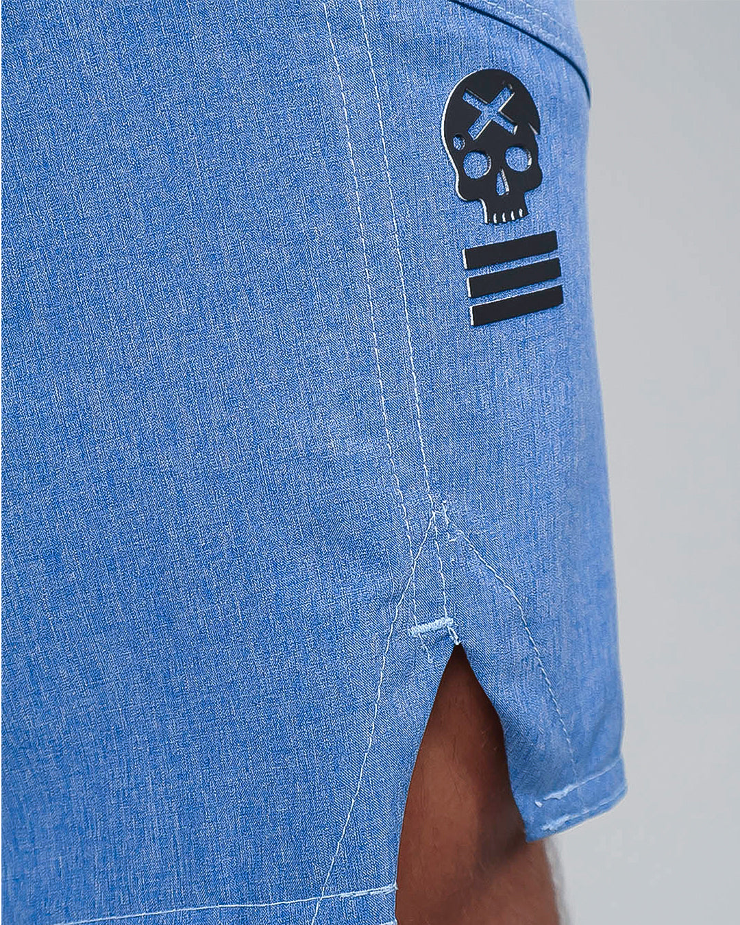 Short Masc c/ Bolso e Zíper - Mescla Azul