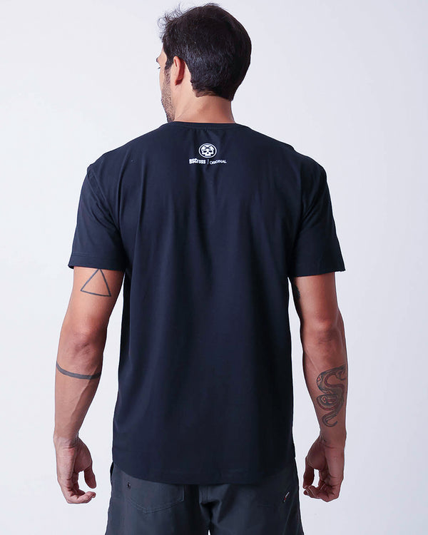 Camiseta 100% Algodão old school / Preto