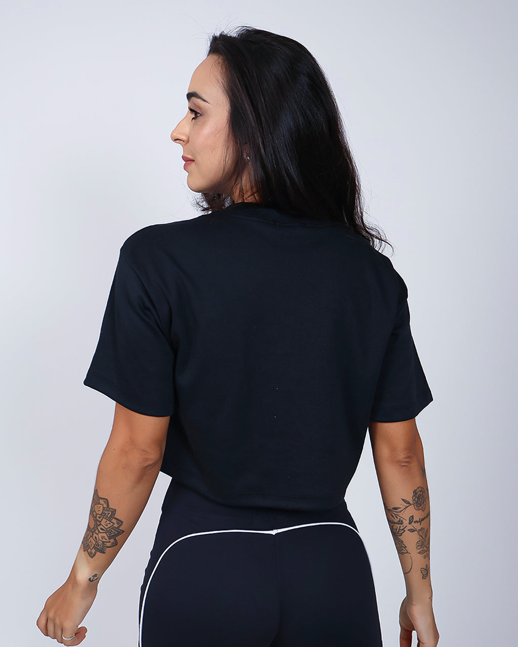 Cropped Oversized Bscross - Preto