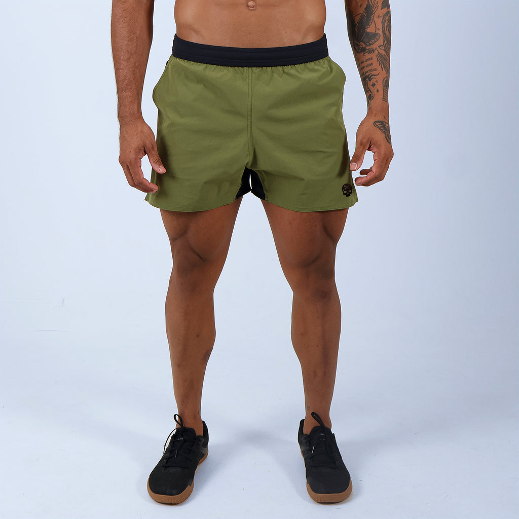 Short Masc Curto c/ Bolso e Zíper - Avocado