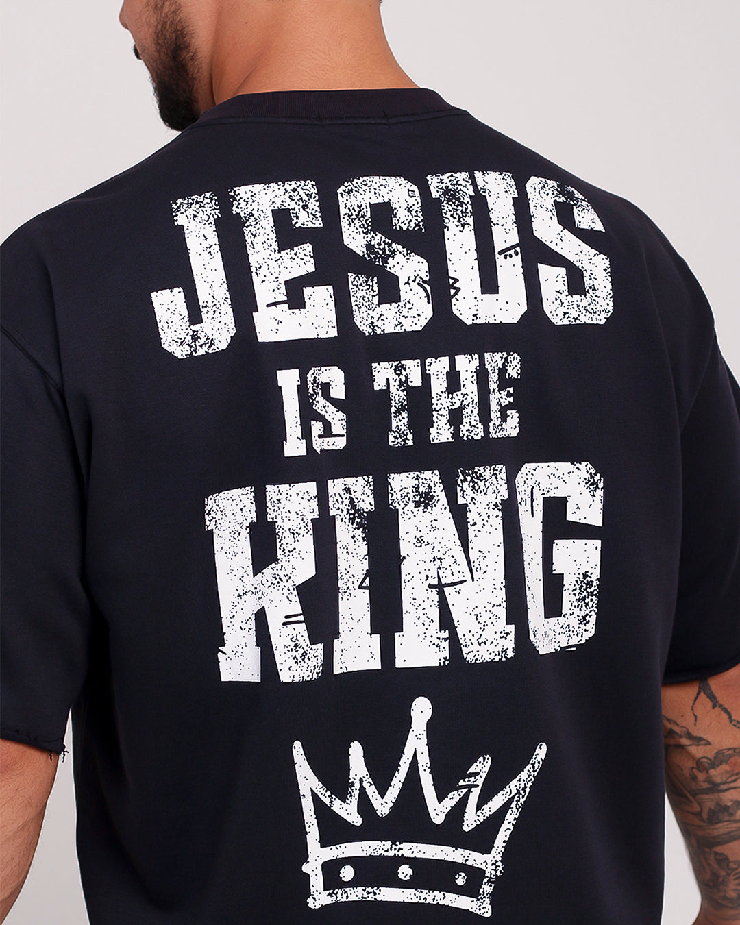 Cam Big Oversized Jesus The King - Preto