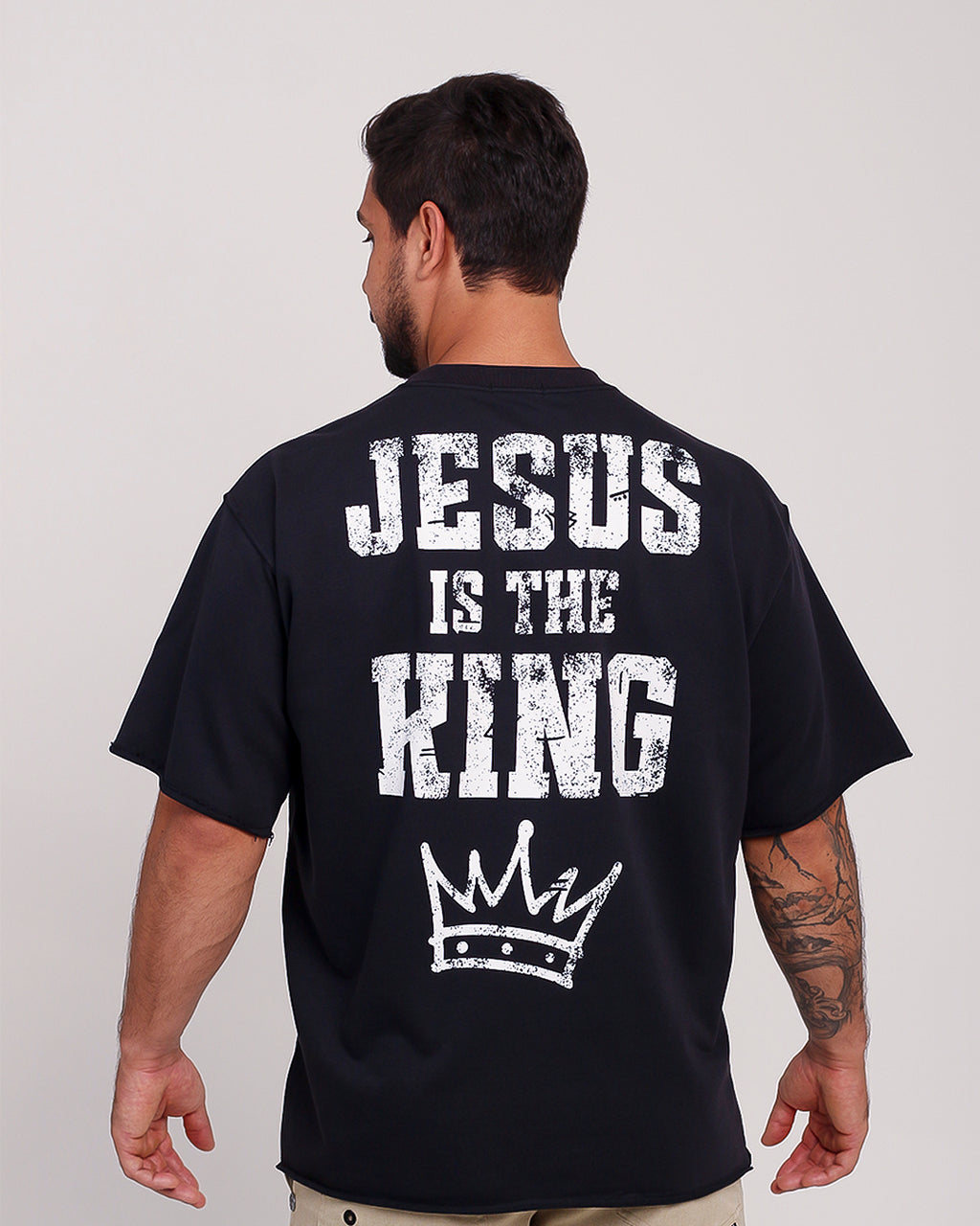 Cam Big Oversized Jesus The King - Preto