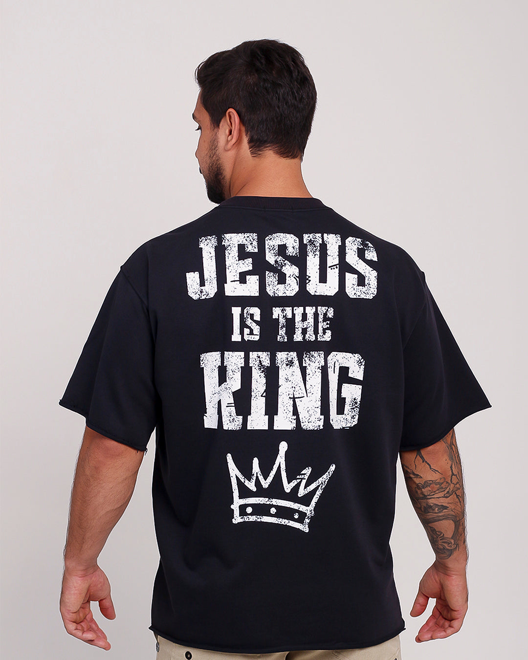 Cam Big Oversized Jesus The King - Preto