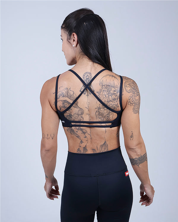 Top Alça Dupla Cruzada - Preto