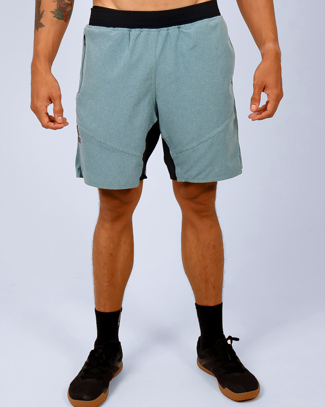 Short Masc c/ Bolso e Zíper - Mescla Verde