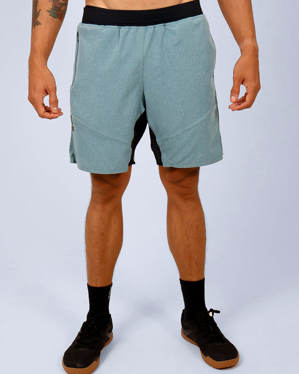 Short c/ Bolso e Zíper - Mescla Verde