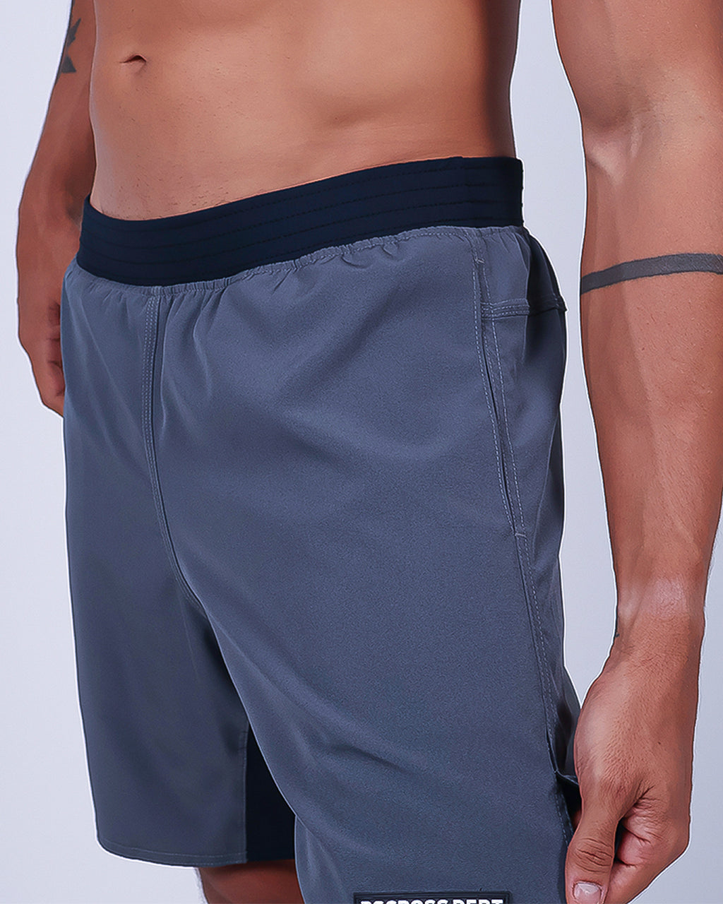 Short Masc c/ Short Térmico - Chumbo