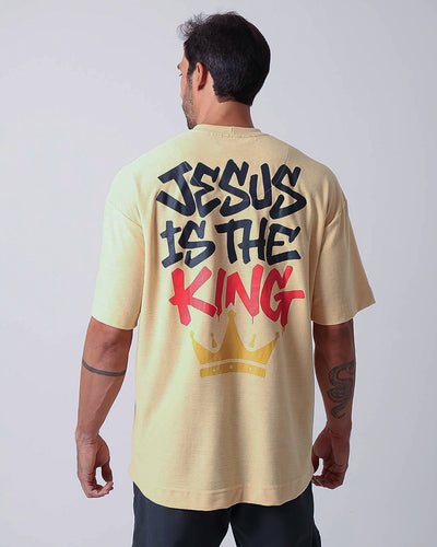 Big Oversized Jesus is The King - Bege