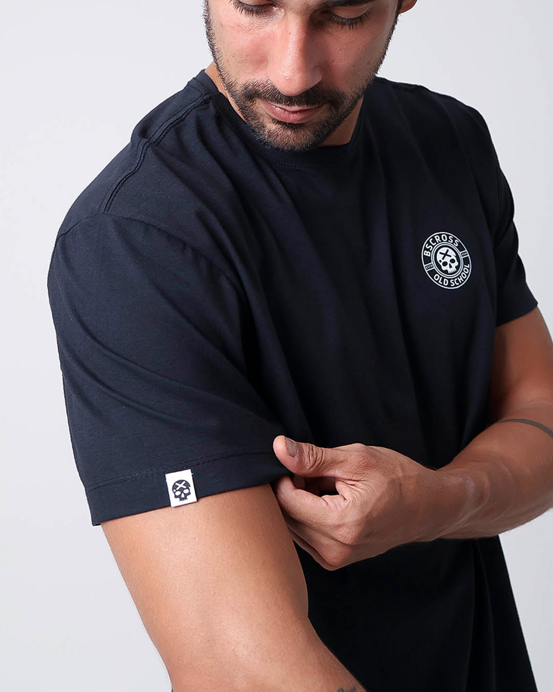 Camiseta 100% Algodão old school / Preto