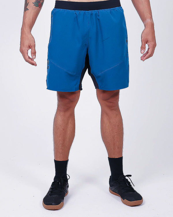 Short Masc c/ Bolso e Zíper - Azul Petróleo