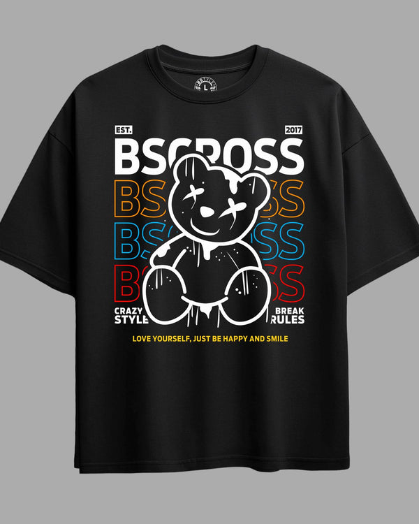Oversized Exclusive - Ursinho Colorido Preta