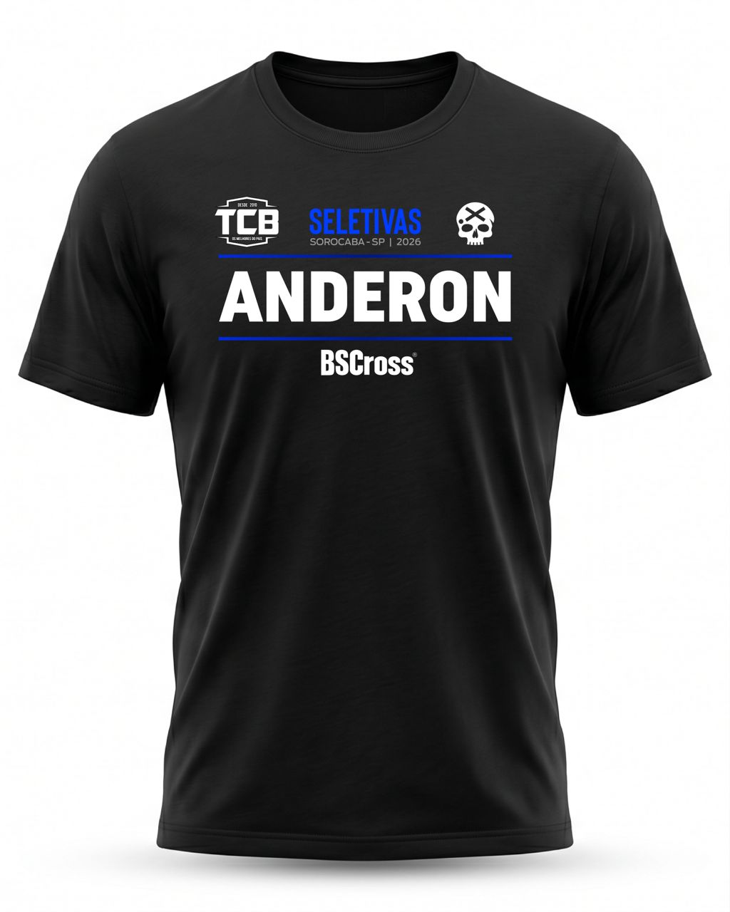 Camiseta Masculina Personalizável - Seletivas TCB Sorocaba - BSCross - Preta