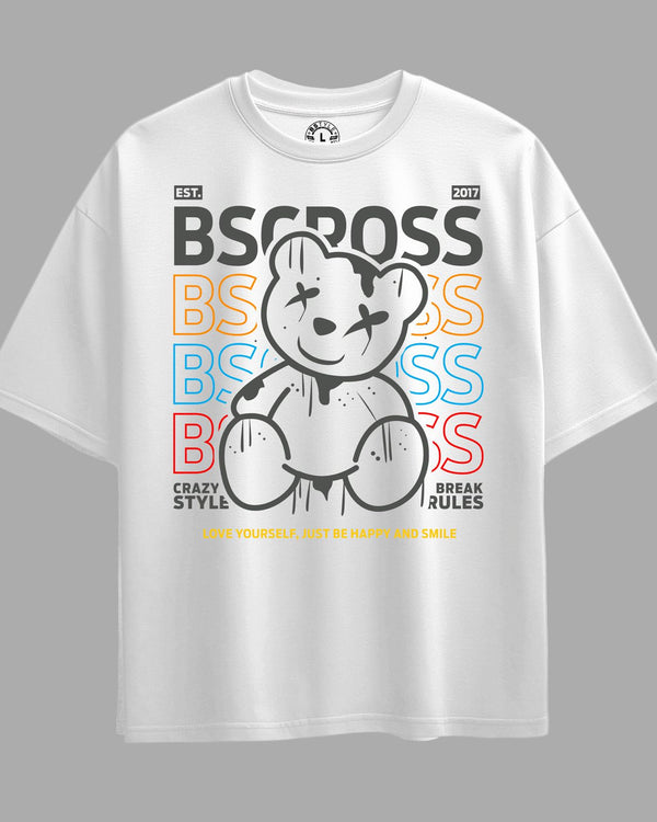 Oversized Exclusive - Ursinho Colorido Branca