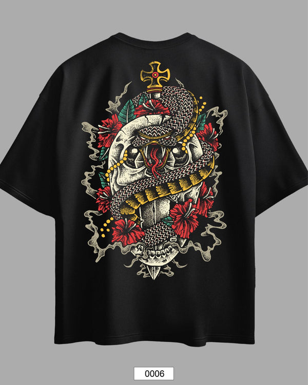 Oversized Exclusive - Skull Snake Preta