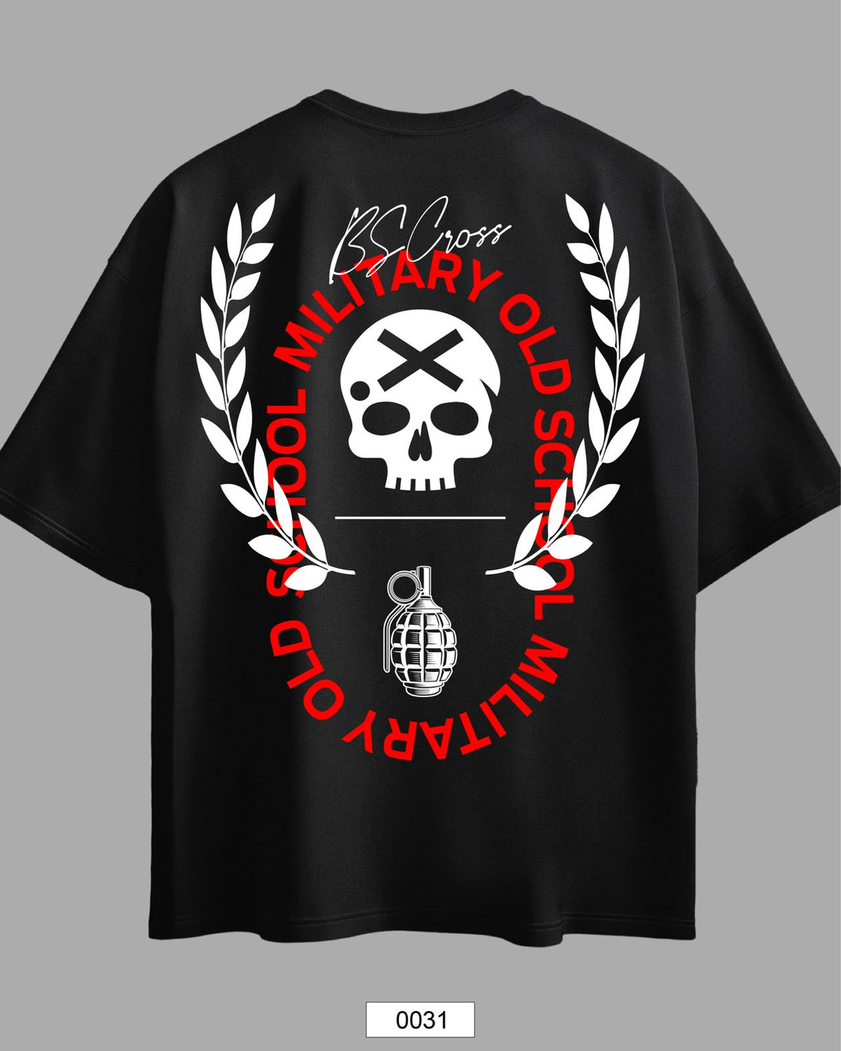 Oversized Exclusive - Military Old School Preta