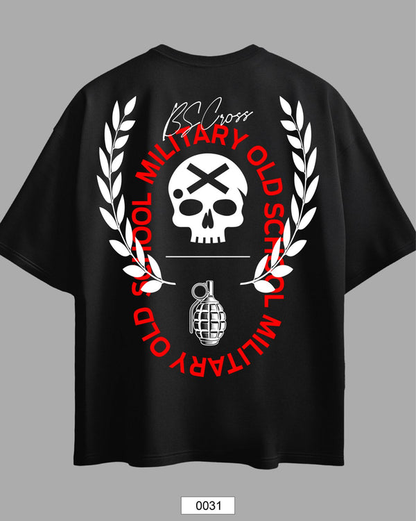 Oversized Exclusive - Military Old School Preta