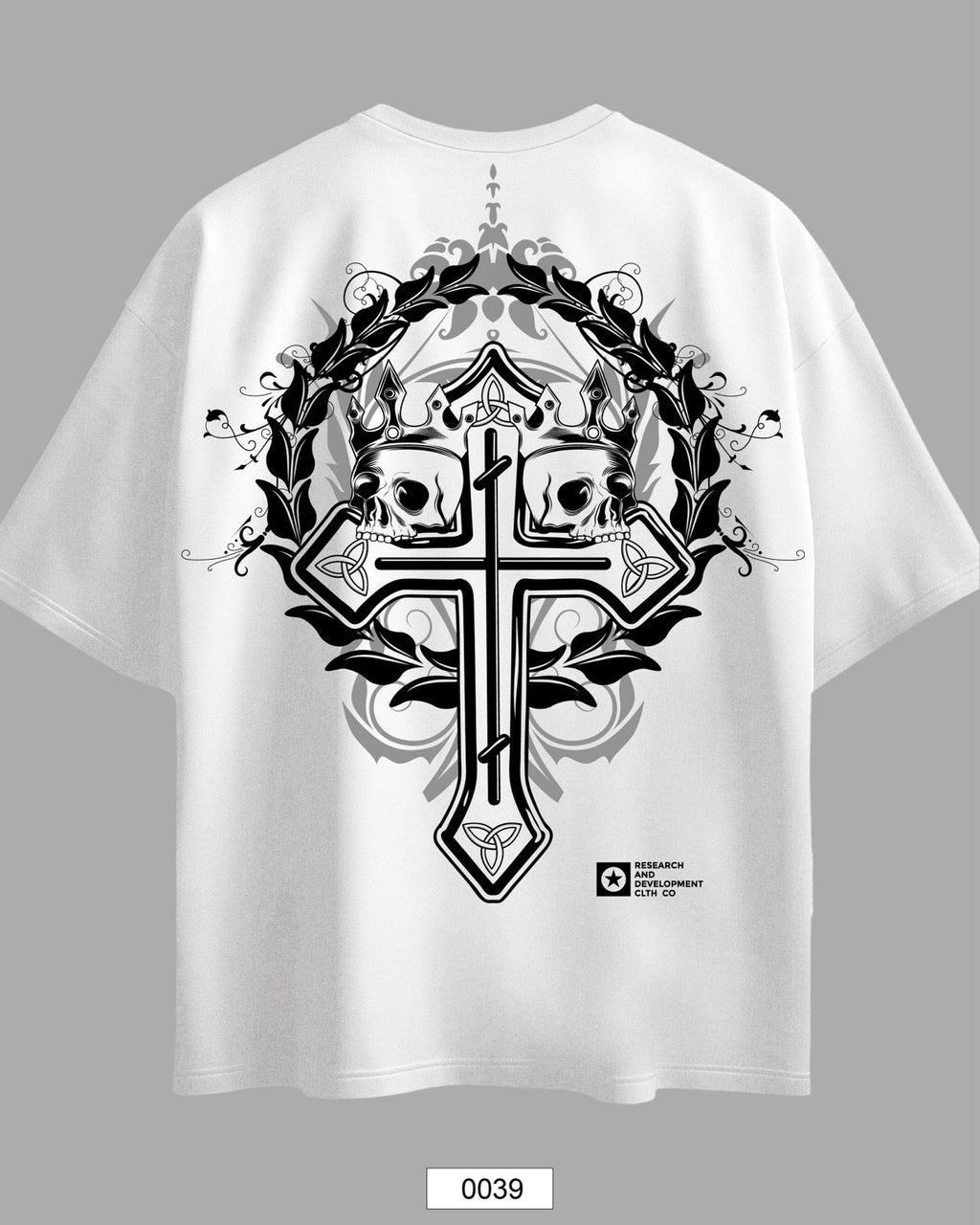 Oversized Exclusive - Cross & Crown Branca