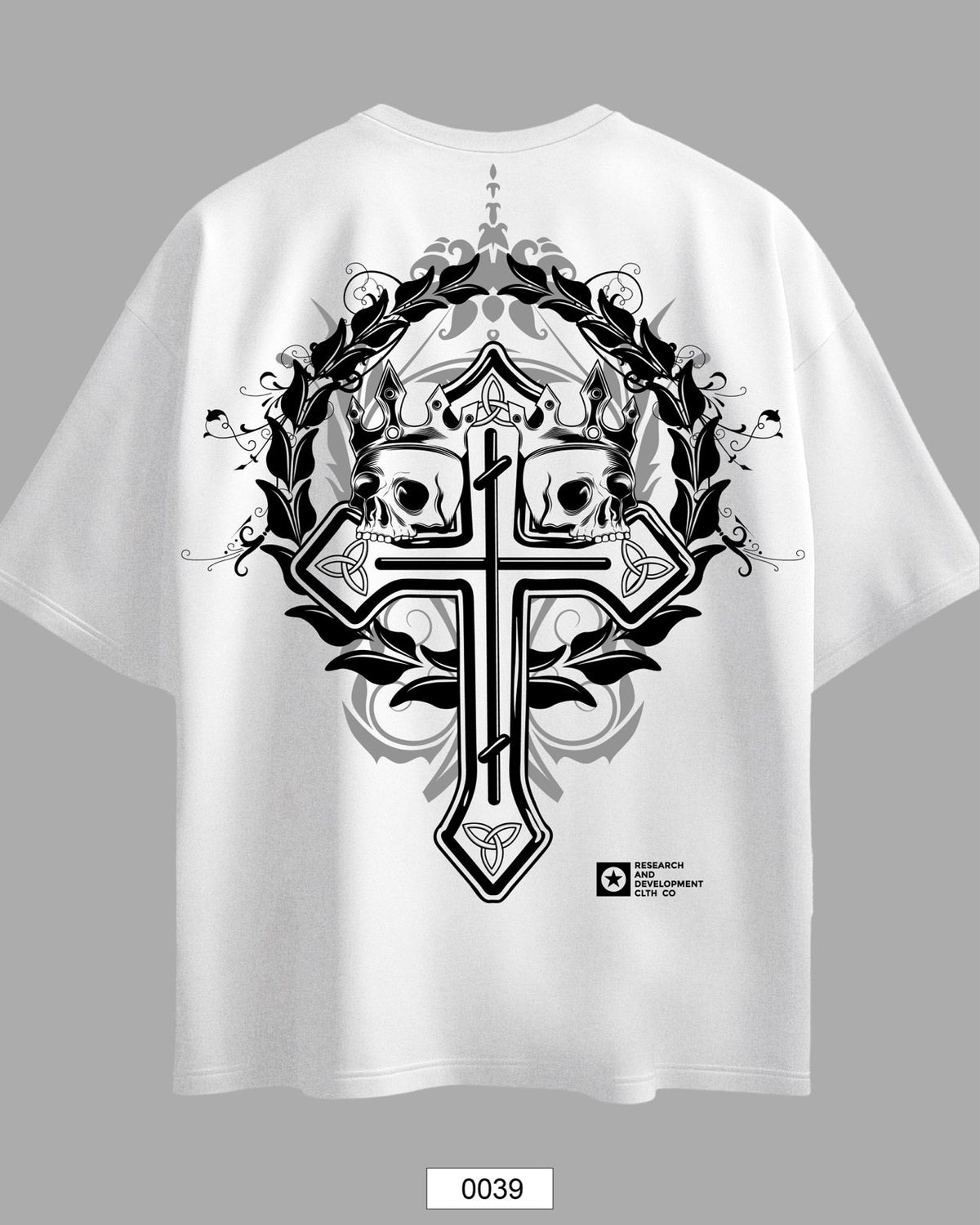 Oversized Exclusive - Cross & Crown Branca