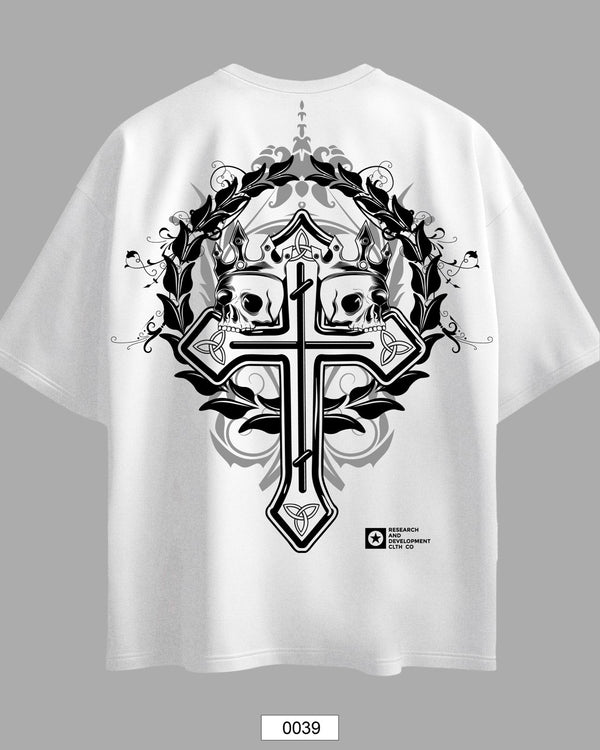 Oversized Exclusive - Cross & Crown Branca