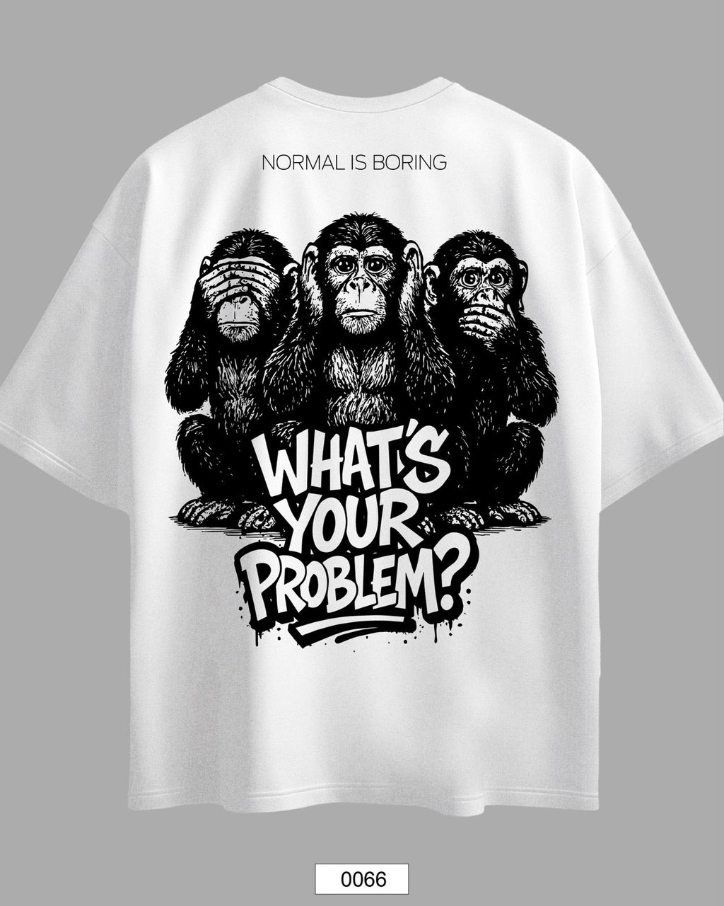 Oversized Exclusive - Normal Is Boring Branca