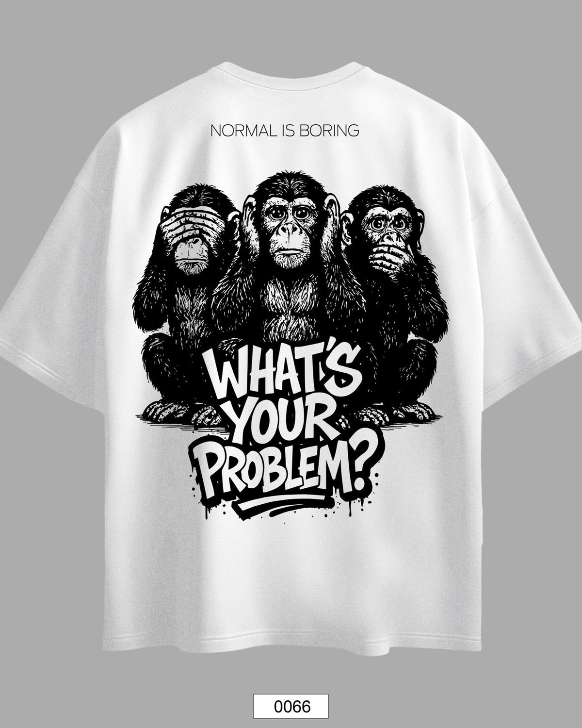Oversized Exclusive - Normal Is Boring Branca