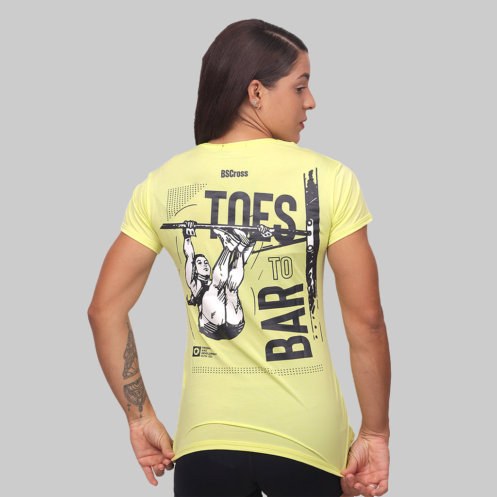 Camiseta fem. BS Toes To Bar - Pale Lime (Verde)