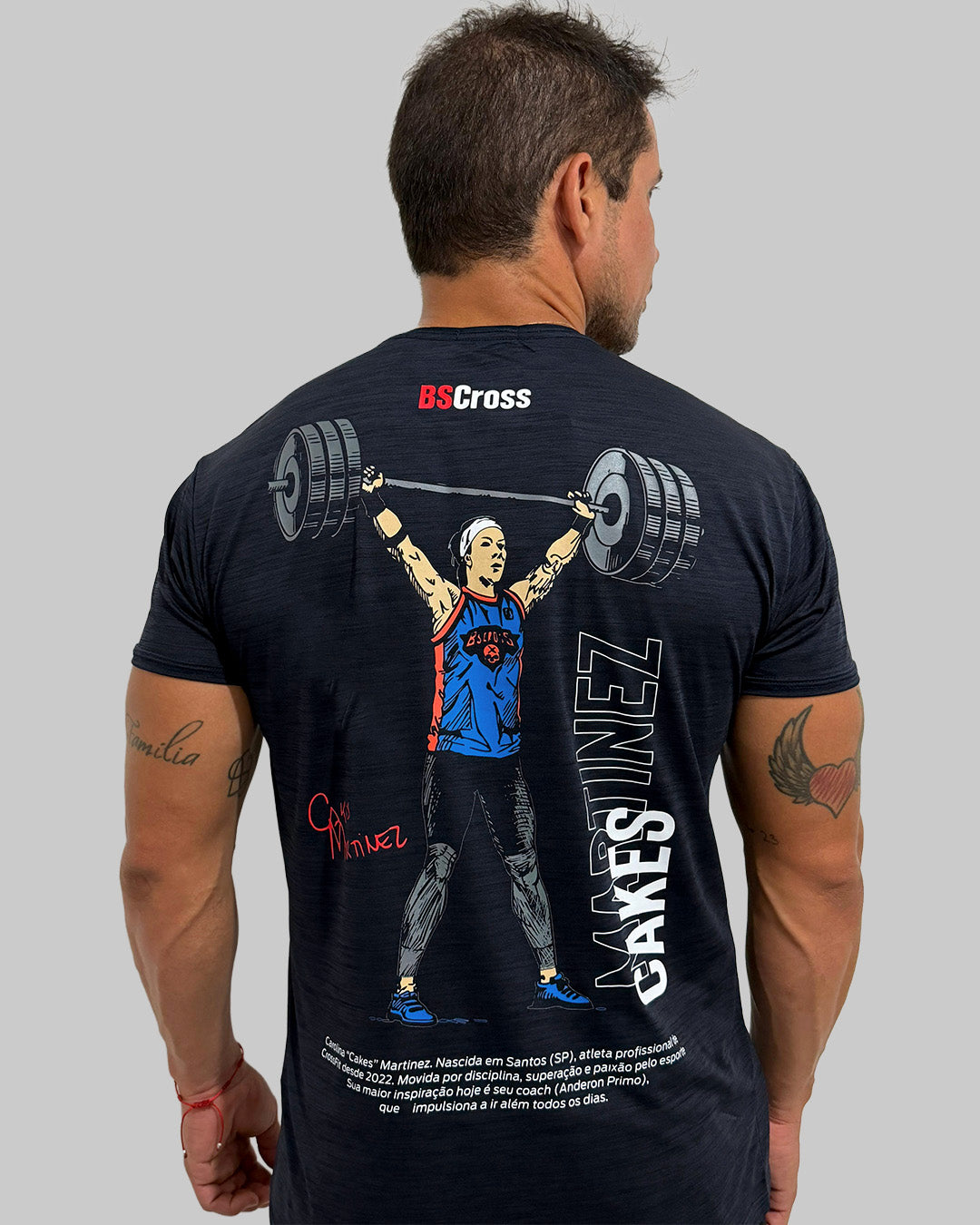 Camiseta Mas.  Cakes Martinez Preto