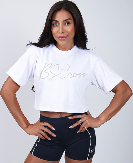 Cropped Oversized Bscross - Branco