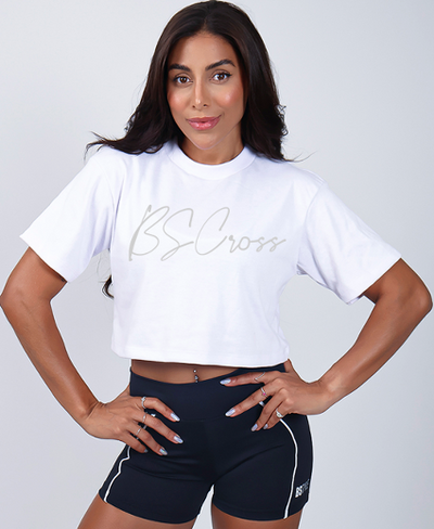 Cropped Oversized Bscross - Branco