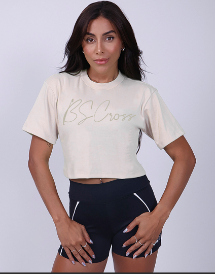 Cropped Oversized Bscross - Natural