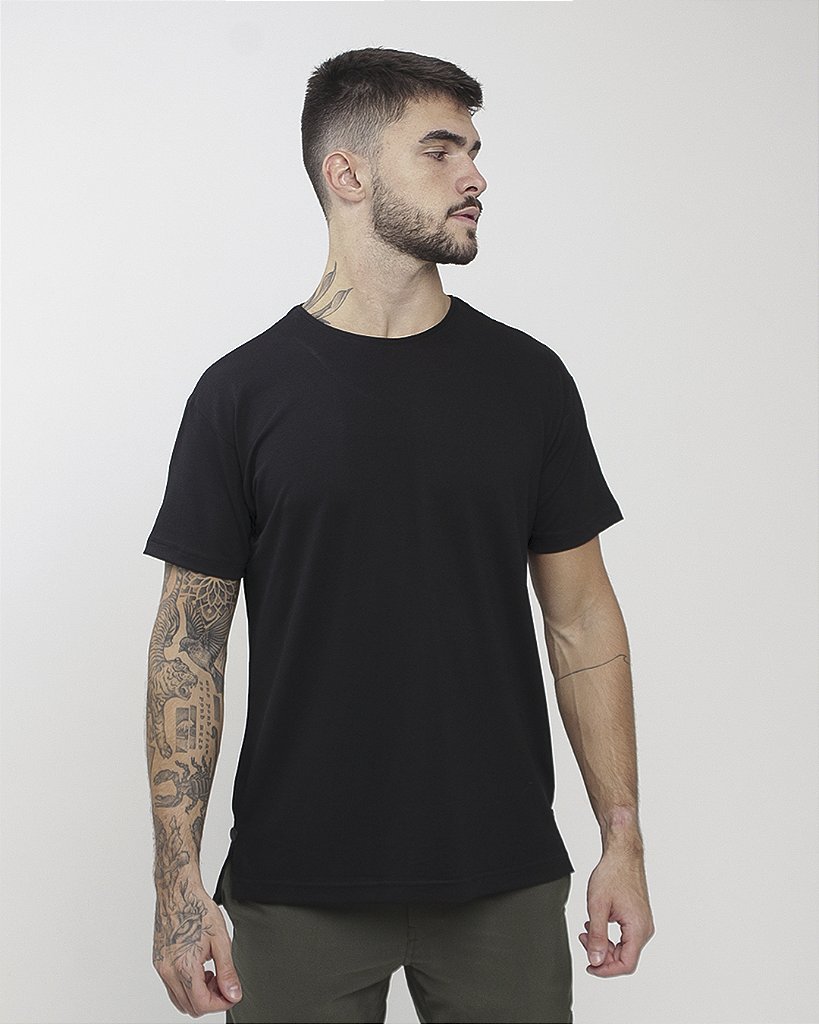 T - Shirt  BS c/ Fendas - Preto