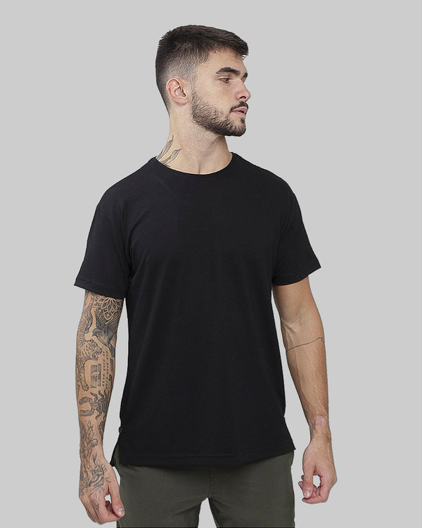 T - Shirt  BS c/ Fendas - Preto