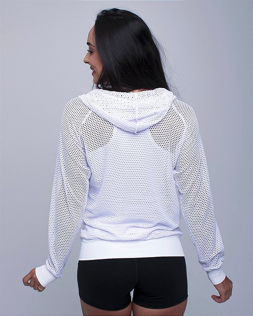 Jaqueta Raglan Em Tela - Branco