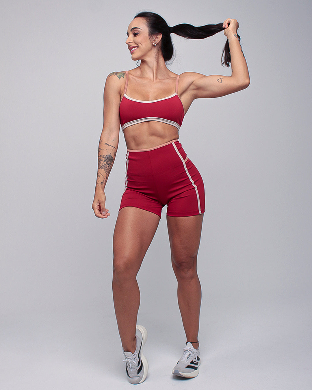 Short Fem Cintura Alta c/ Contraste - Rubi
