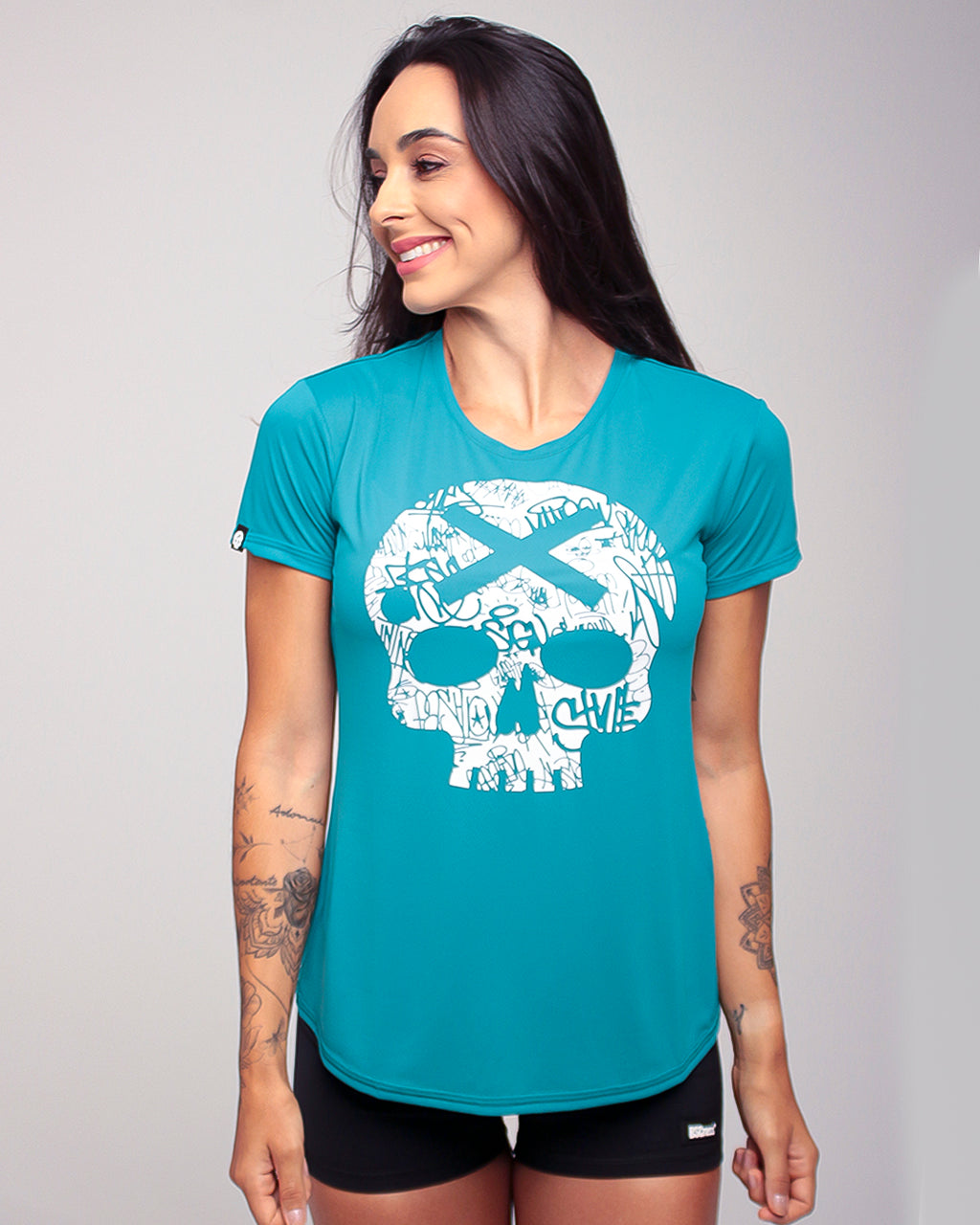 Camiseta Fem. BS Skull - Verde
