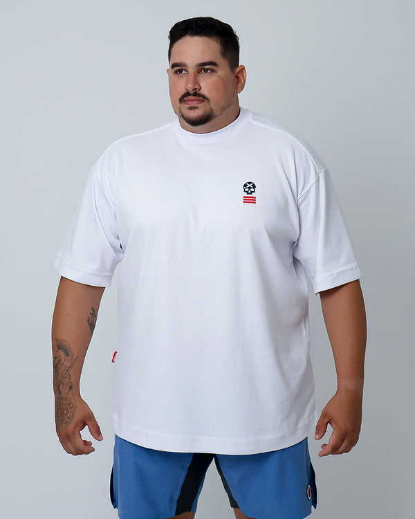 Big Oversized Plus Size Skull Love - Branco