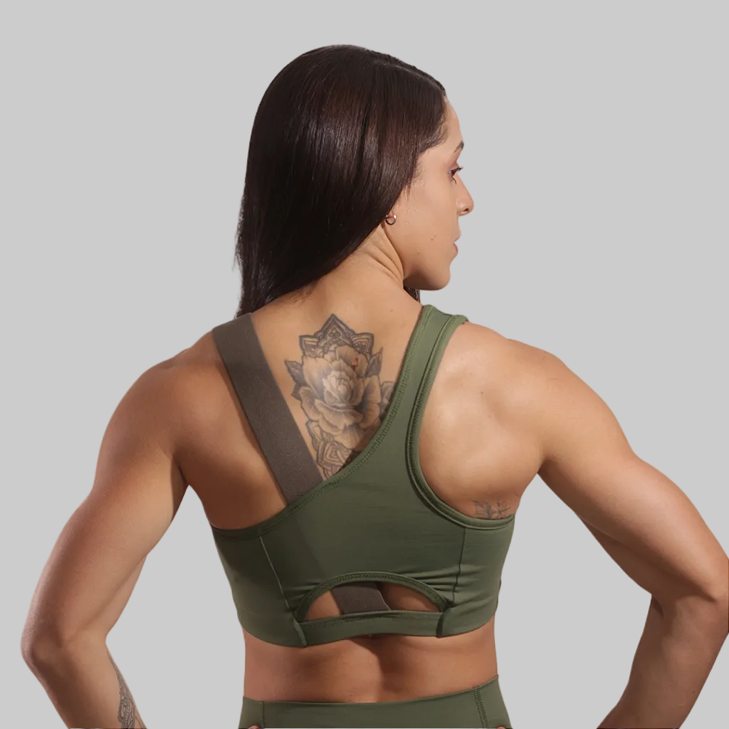 Top Alça Única c/ elástico BSCross - Verde