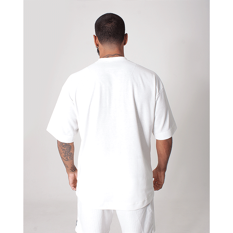 Camiseta Mas. Big Oversized Assinatura  - Natural