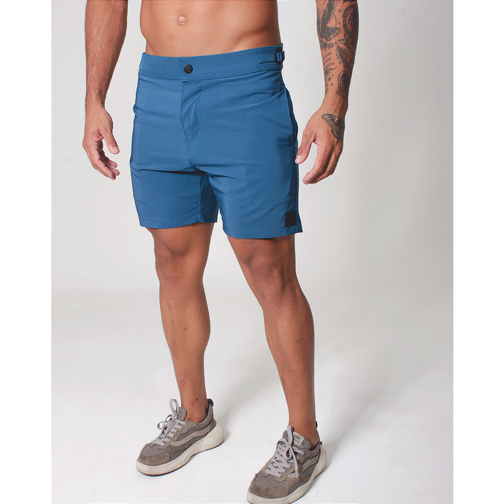 Bermuda Casual All In One Color - Azul Petróleo