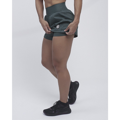 Short fem. Flow Short Interm - Verde Escuro