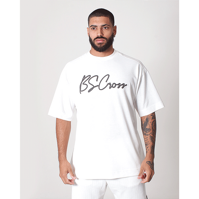 Camiseta Mas. Big Oversized Assinatura  - Natural