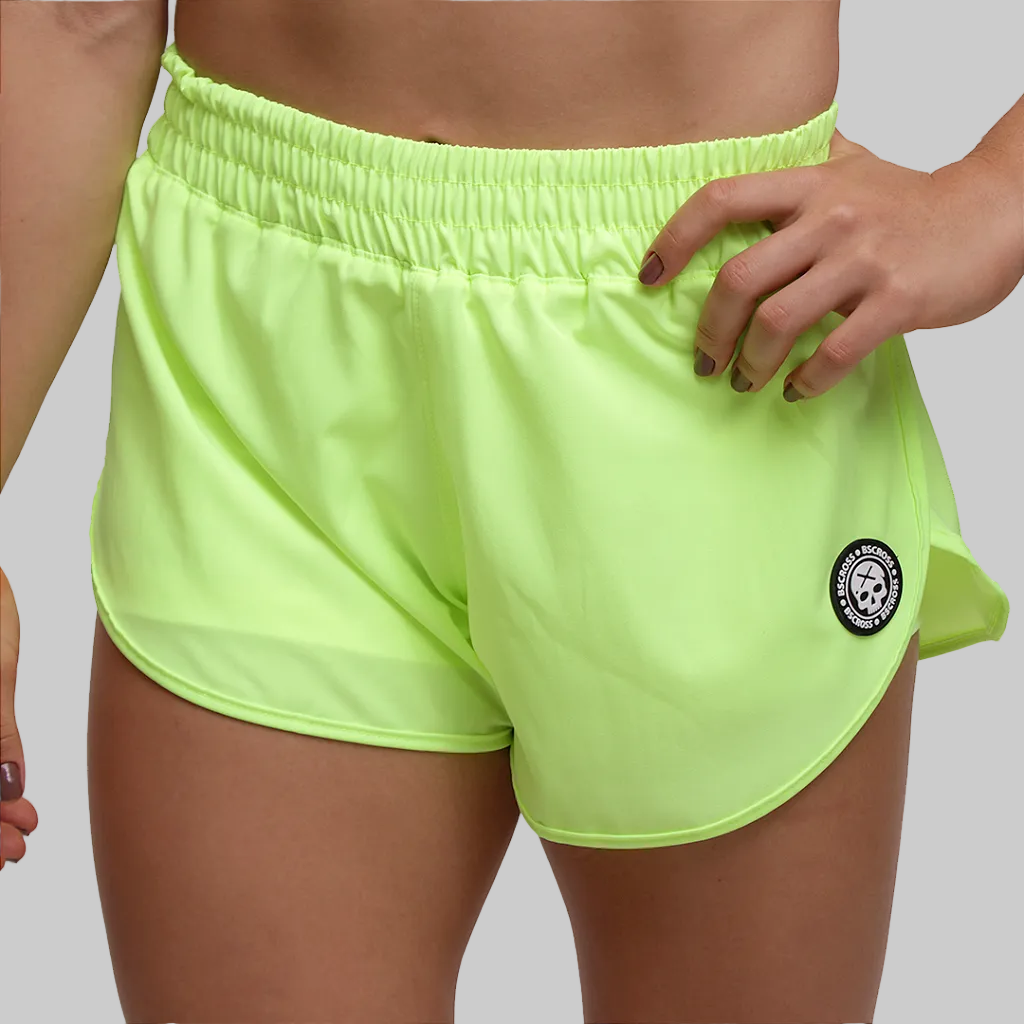 Short fem. Flow 2.0 - verde Neon
