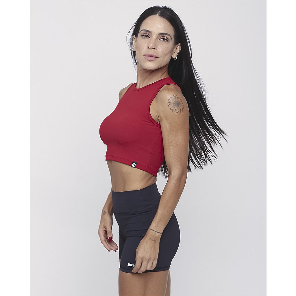 Cropped em Ribana Canelada - Rubi