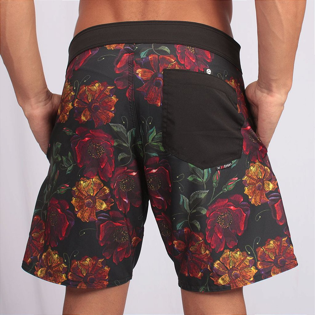 Bermuda Básica Skull Flowers