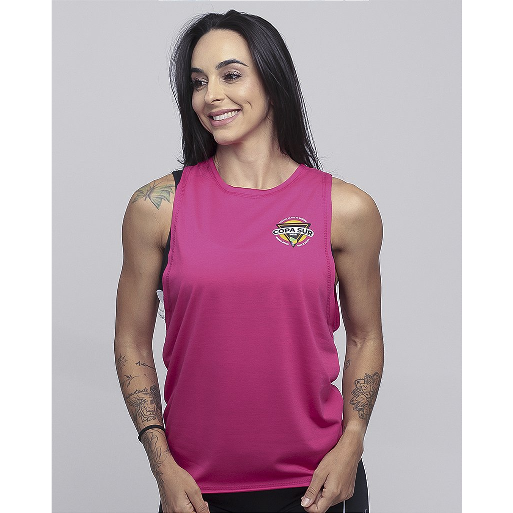 Regata Fem Logo Copa Sur - Rosa