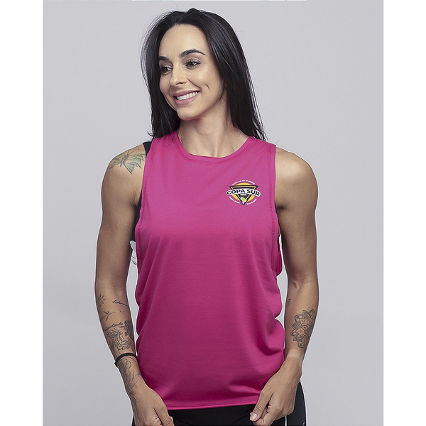 Regata Fem Logo Copa Sur - Rosa