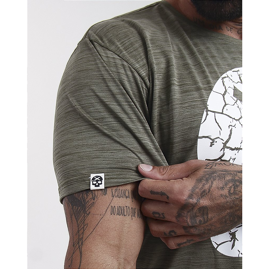 Cam Masc Bs Caveira - Verde Militar