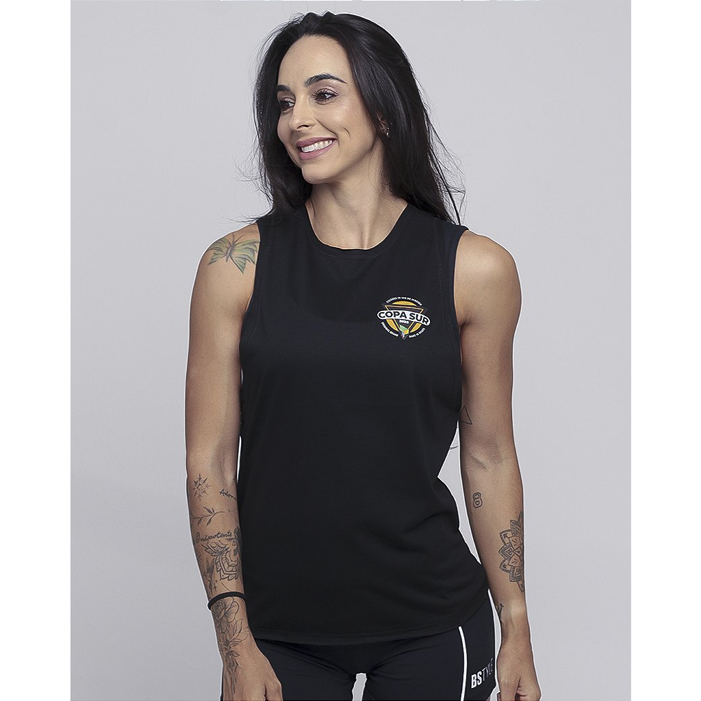 Regata Fem Logo Copa Sur - Preto