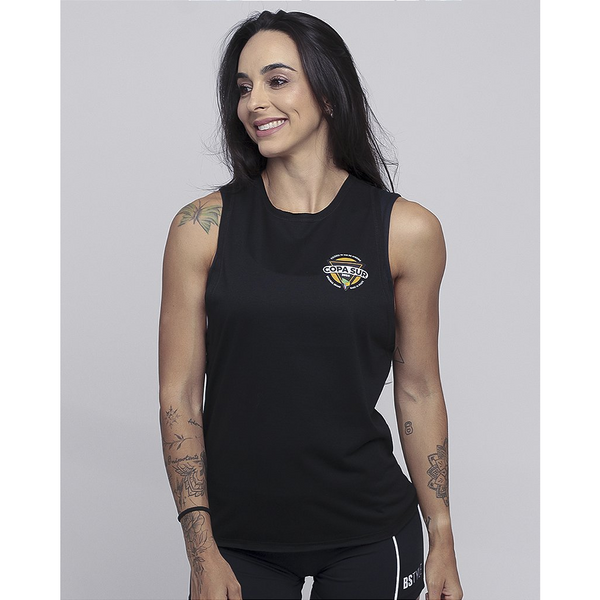 Regata Fem Logo Copa Sur - Preto