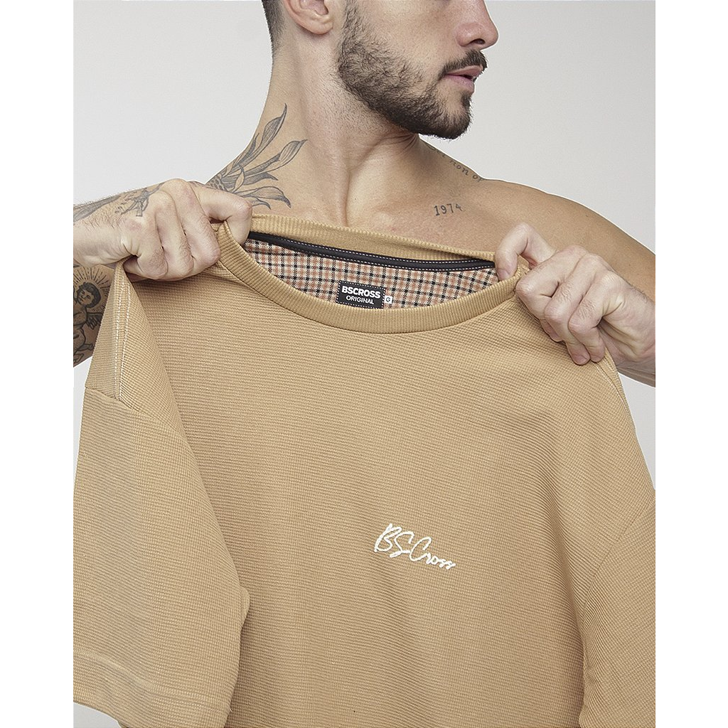 Camiseta Mas. Big Oversized BS Original - Castanho